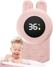 Bathtub Temperature Monitor, Waterproof Safety Digital Water Temperature Gauge, Bunny Design Quick-Read Cute Bathtub Pool, Sensor Bathing Supplies for Toddler
