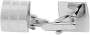 [The Masonic Exchange] Laser Engraved Square Checker Board Silver Cufflink Set - 5/8" Wide