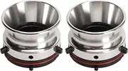 1 Pair Nab Hub Adapters, 10" Reel to Reel Tape Recorders Nab Roller Hub Adapter for Studer ReVox Akai for Teac Aluminum Nab Hub Device (Silver)