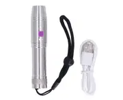 365nm UV Flashlight USB Rechargeable LED Mini Portable Handheld Torch Detector for Pet Urine Counterfeit Money Jade