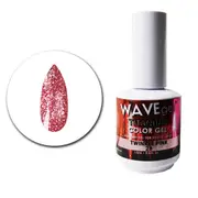 WAVE - UV LED Gel Nails Polish Glitter Titanium 28 Twinkle Pink