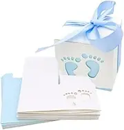 KUPOO 50PCS Gender Reveal Candy Boxes – Blue Treat Favor Boxes for Baby Showers (Blue)