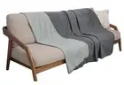 Waterproof Bed Blanket for Intimacy, Blankets 50x60 inch Light Gray/Dark Gray