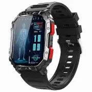 F407 Outdoor Waterproof Rugged Smart Watch Blood Sugar Heart Rate Monitor with Silicone Strap MultiColor