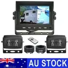 5" car monitor 2x HD CCD rear view reversing camera kit for truck trailer RV bus