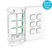 Clipsal Iconic 6 Gang Switch Grid & Skin