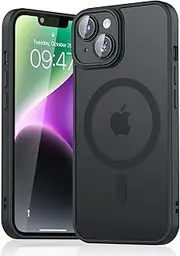 Magnetic Case for iPhone 14 Case, [Compatible with MagSafe] Drop Protection Skin-Friendly Shockproof Protective Matte Case Cover for iPhone 14