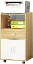 Office Filing Cabinet with Large Capacity Storage and Drawers, Printer Data Organizer for Office Files, Vertical Filing Cabinet for Office Organization, Natural Finish
