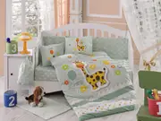 10 Piece Giraffe Cot Set Mint
