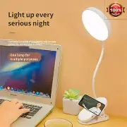 LED Desk Lamp Adjustable Swing Arm Reading Dimmable Light Rechargeable Bedroom