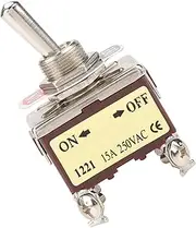 2 Position Toggle Switch 4 Pin 12mm Mount 15A 250VAC ON-Off Switch for Automobile Home Appliance Industrial Control 5Pcs