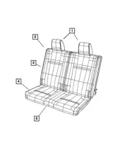 Genuine Mopar Rear Seat Back Cover Left 1UN33HL1AA