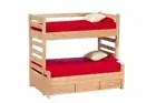 Dolls House Oak High Sleeper Bunk Beds with Trundle Bed Bedroom Furniture