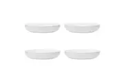 4x Ecology 22cm Canvas Dinner Bowl Plate Food Meal Kitchen Serving Tableware WHT