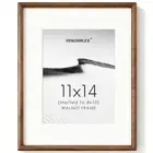 11x14 Picture Frame with 8x10 Mat, USA-Sourced Natural Walnut Wood Photo Coll...