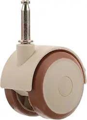 Crib Casters Caster Wheels Small Furniture Wheels Cabinet Wheels Small Wheels Replacement Wheels for Salon Trolly Chair Roller Wheels Crib Universal Rod Wheel Beige Rubber WATIIFUFU