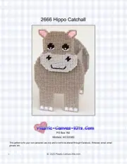 Hippo Catchall-Plastic Canvas Pattern or Kit