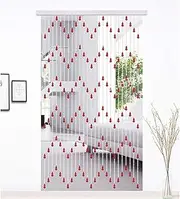 Beaded Door Curtains for Doorways Bead String Curtain for Room Dividers Red Crystal Beads Decoration Apply to Wedding Party Living Room Entrance, 2 Styles