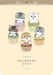 2025 Mofusand Cats Wall Hanging Monthly Calendar Japanese Same-nyan Juno NEW