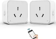 Smart Plug, Wi-Fi Enabled, Voice Control - 2 Pack, Alexa, Google Home Compatible, Energy Monitoring, Timer Function, App Remote Control, No Hub Required, Family Sharing, WiFi Power Plugs