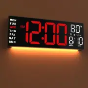 16" Large Digital Wall Clock Timer, Remote Controll, 2 Alarms, LED Display, 8...