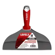 LEVEL5 Drywall Tools - 10" Carbon Steel Joint/Putty Knife Soft Grip Handle 5-156