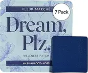 Fleur Marche Dream, Plz. Botanical Sleep Patch - Sleep Aid Patch with Valerian Root, L-Theanine, Lavender Oil & Hops - Natural Sedative - Highly Bioavailable Sleep Aid - 7 Patches