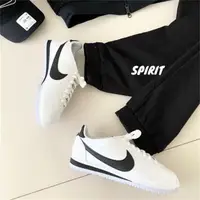 在飛比找蝦皮購物優惠-Nike Cortez Leather 白底 黑勾 阿甘鞋 