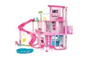 Barbie - Dreamhouse 75+ Pieces Pool Party Doll House With 3 Story Slide - Mattel