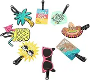 GRIRIW Pcs Beach Holiday Luggage Suitcase Tag Luggage Tag Travel Baggage Identify for Travel Bright Decorative Patterns