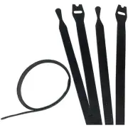 ELECTRIDUCT CT-VW-18-25-BK Hook and Loop Wrap 18" Cable Ties- 25pcs- Black