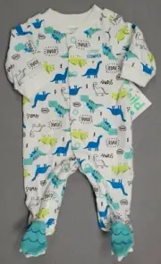 Baby Boy New Child Of Mine Carter's Preemie Stomp Roar Dino Footed Sleeper