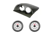 SAAS Dual Gauge Pod w/ White Turbo Boost & Oil Pressure Holden VY VZ Commodore