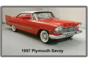 1957 Plymouth Savoy Auto Car Refrigerator / Tool Box Magnet