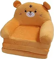 Kids Flip Open Couch, Cartoon Pattern Portable Fold Out Kids Sofa Chair for Rest (3 Layer)
