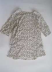 MASAI L Womens Garnetta Tunic A-Shape Loose Whitecap Dot Print NWT