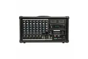 SoundArt 8 Channel 400 Watt Dual Wireless Powered Mixer PA System with DVD Player