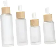 VICASKY 3Pcs Refillable Dropper Bottles Frosted Glass Subpackaging Containers for Essential Oils Aromatherapy and Liquids Durable and Practical Storage