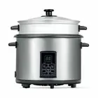 10 Cup LED Display Rice Cooker Food Steamer Tray & Measuring Cup & Rice Spoon