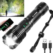 Rechargeable Flashlight High Lumens, Super Bright LED Flashlight with 6 Modes,