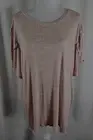 New Lularoe Womens Pullover Top Mauve White Rayon Spandex 3XL