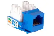Cat5e Keystone Jacks in Blue 25 Pcs Pack Tuff Jacks Lifetime Warranty