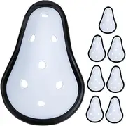 NULYLU 8pcs Men's Boxing Cups Comfortable Groin Guards for Athletes Athletic Cup Mens Eva Padding Breathable Design White