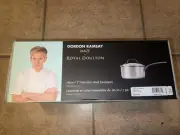 NEW Royal Doulton Gordon Ramsay Stainless Steel 7 inches 2 Qt Saucepan With Lid