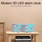 3D LED Digital Alarm Clock Wall Clock Times Date Temperature Display Clock