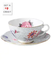 Wedgwood Cuckoo Cup & Saucer 2pc Set with $9 Credit