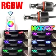 Wifi RGB H8 LED Angel Eyes Replace Bulb Halo Ring Lights For BMW E90 E60 Control