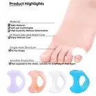 1pair Silicone Toe Straightener Toe Separator Corrector Single Loop Toe Spacer+