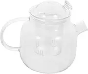 Zerodeko Premium Heat Resistant Glass Teapot Household Kettle for Tea Brewing Practical Design for Home Office Use Elegant Present Option