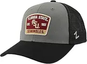 ZHATS Standard NCAA Officially Licensed Snapback Hat Big Rig Patch Black Gray Switchback